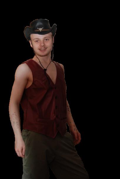 Vest i imitert skinn